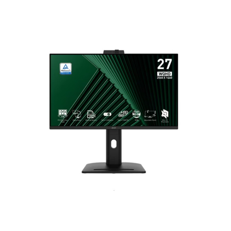27" WQHD 100Hz 16:9 Docking Monitor - USB-C Docking 98W PD - 2xHDMI, 2xDP, Webcam - Height, Tilt, Swivel, Pivot - VESA - 4Y Warr