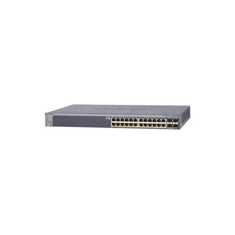 PoE Switch: 24-Port Gigabit ProSAFE Managed Switch with 24-Port PoE+ 384W, 4x SFP Port, Rackmount Kit Included