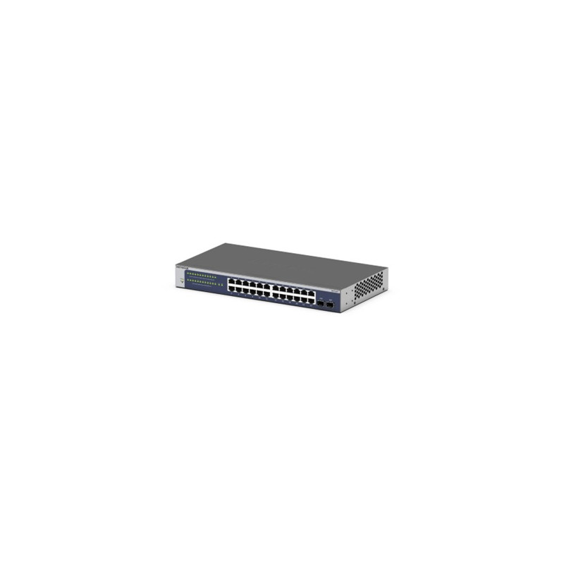 Managed Switch: 24-PORT SMART MANAGED SWITCH, GbE(24), SFP(2), LIFE WTY