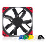 120mm Fan: Noctua S12A-PWM Chromax Black Swap120mm 4-Pin PWM Fan, 1200 RPM, 17.8 dB(A), 6x Colour Vibration pads Included