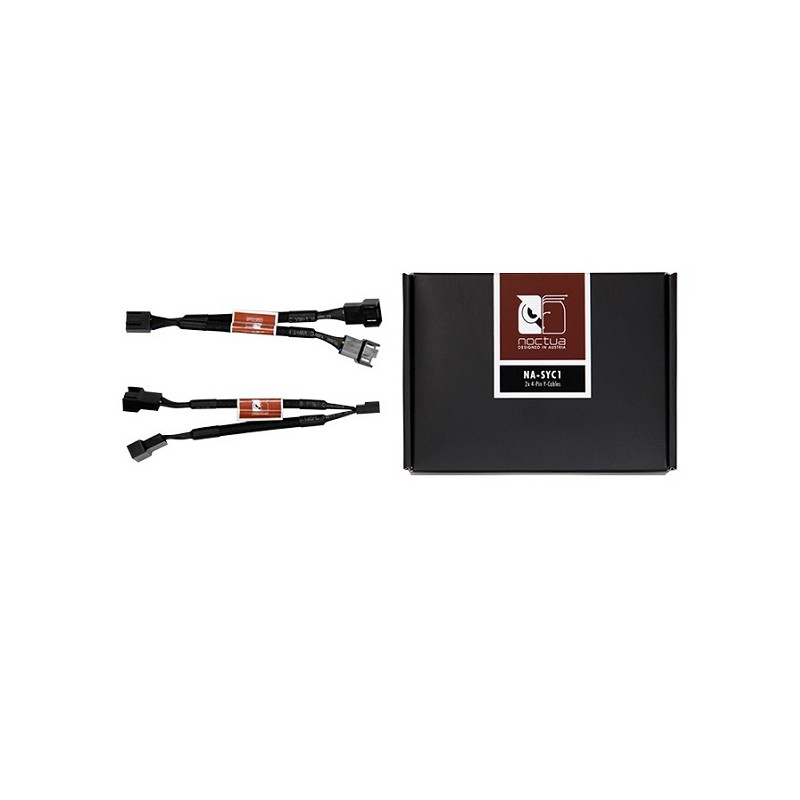 11cm 4Pin PWM Fan Power Splitter Cables (2 Pack), Black