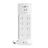 ZapGuard 8 Way Power Surge Filter Board, USB A / C Connectors, Wide Spaced Sockets, Wall Mountable,$60,000 Connected Equipment