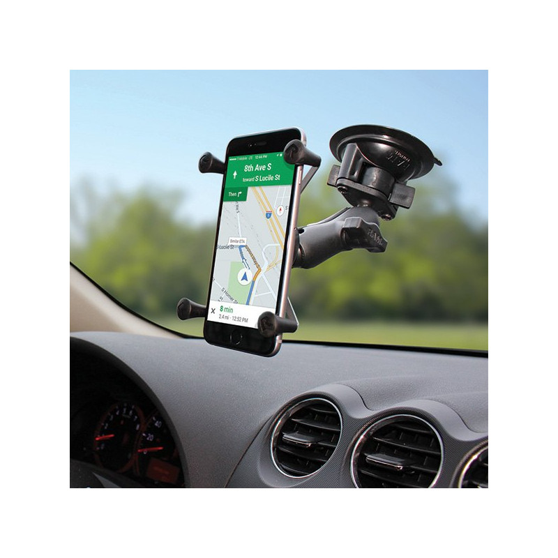 RAM Twist-Lock Suction Cup Mount with Universal X-Grip Cell/iPhone Cradle