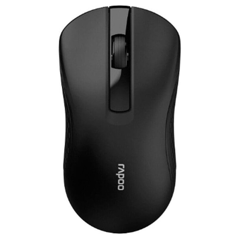 Rapoo B20 Silent Wireless Black Optical Mouse, 2.4 GHz Wireless Connection, 1200 DPI Sensor, Silent Click - Black
