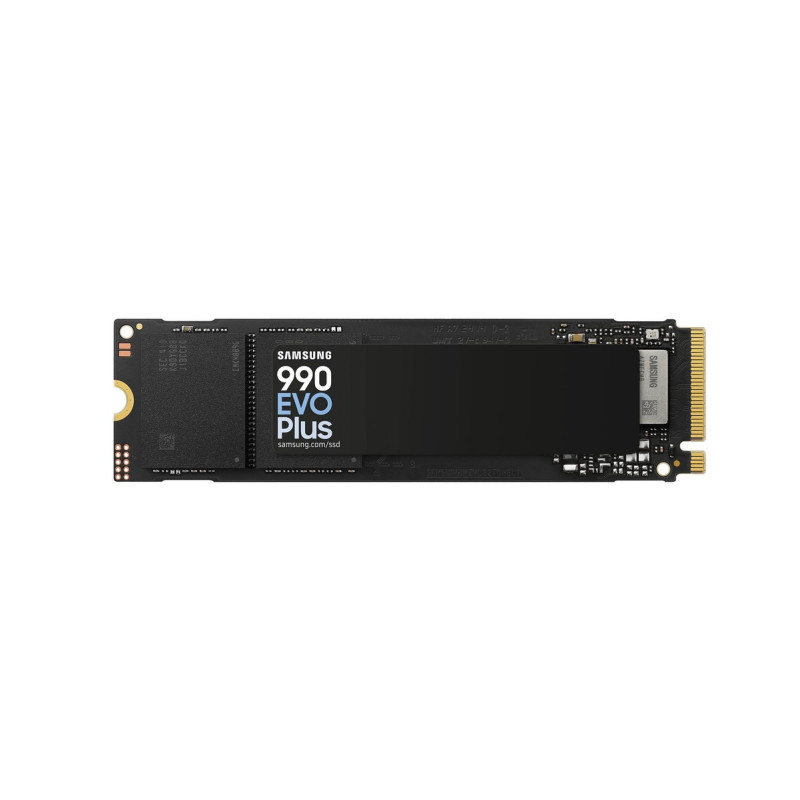M.2 NVMe SSD: 1TB 990 EVO PLUS, PCIe Gen4, Read: 7150MB/s, Write: 6300MB/s, R:850K/W:1350K IOPS, 600 TBW