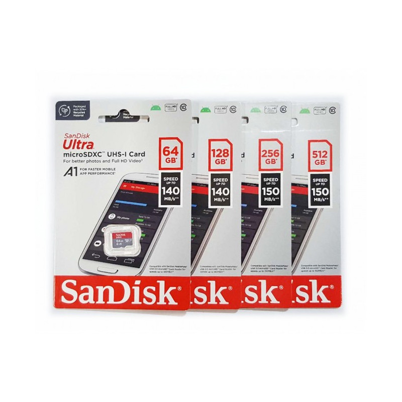 64GB Ultra Micro SDXC UHS-I Card Up to 140MB/s