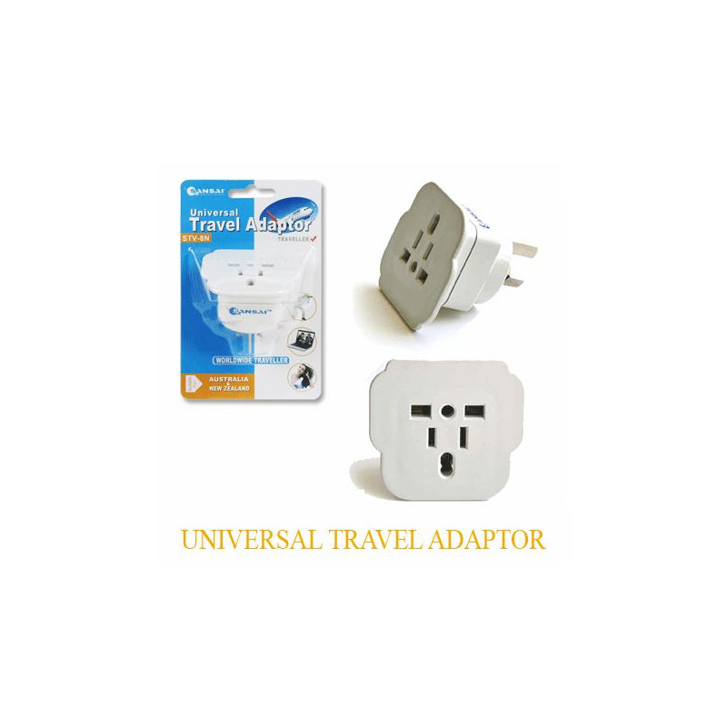 Universal Travel Adaptor: Use for England/USA/Europe/China/Japan/ Italy and more other countries travel in Australia & New Zeala