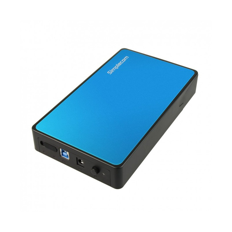 3.5" SATA Enclosure, USB 3.0, Tool-Free - Blue