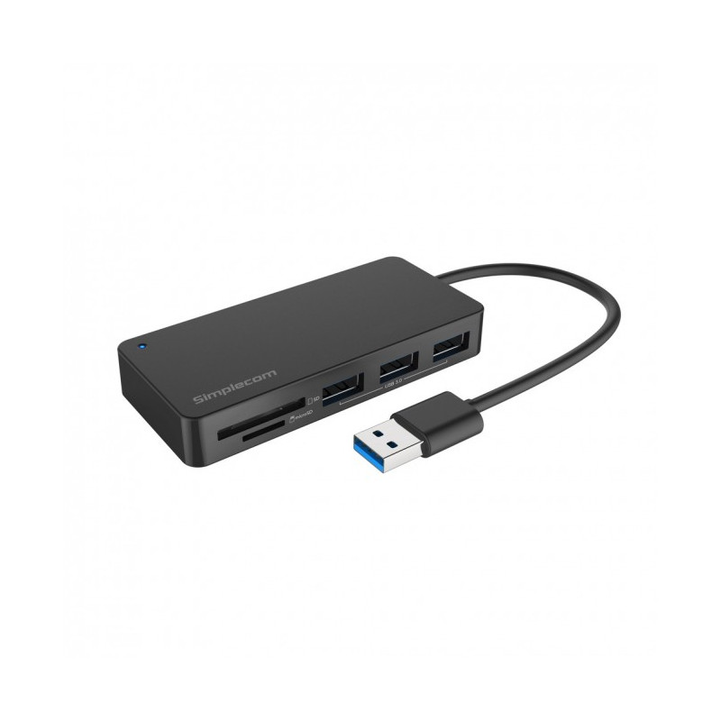 3 Port USB 3.0 Hub with Dual Slot SD MicroSD Card Reader