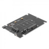 mSATA + SATA Protocol base M.2 SSD (B Key SATA) to SATA 2-In-1 Combo Adapter - PCB (not support PCI-E / nVMe type)
