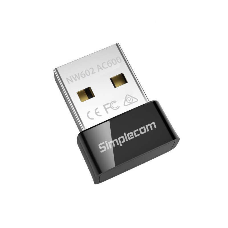 Wireless AC600 Nano WiFi Dual Band (433Mbps + 200Mbps) USB Adapter, Windows / MAC