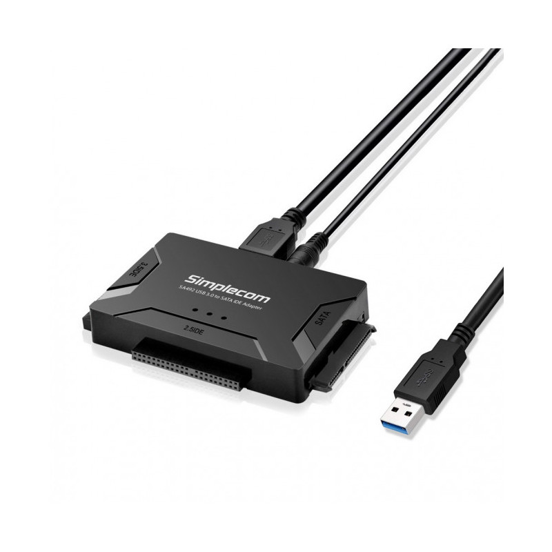 3-in-1 USB 3.0 to 2.5"/ 3.5"/ 5.25" SATA/IDE Adapter with Power Supply
