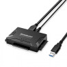 3-in-1 USB 3.0 to 2.5"/ 3.5"/ 5.25" SATA/IDE Adapter with Power Supply