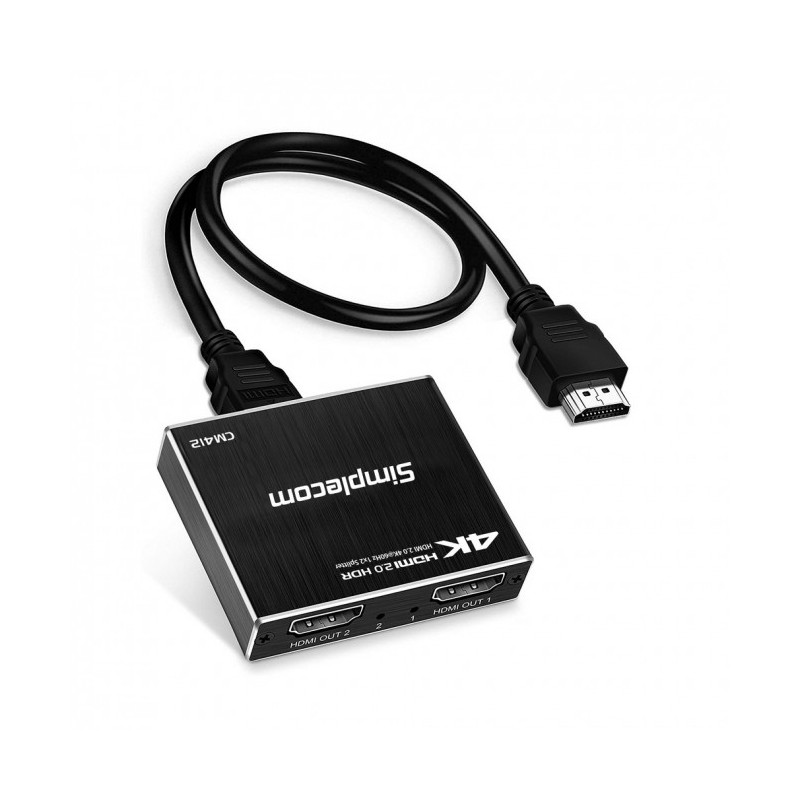 HDMI 2.0 Splitter 1 in 2 out 4K@60Hz HDMI Duplicator
