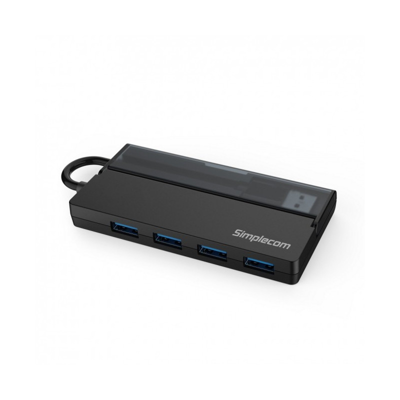 Portable 4 Port USB 3.2 Gen1 (USB 3.0 AM) 5Gbps Hub with Cable Storage