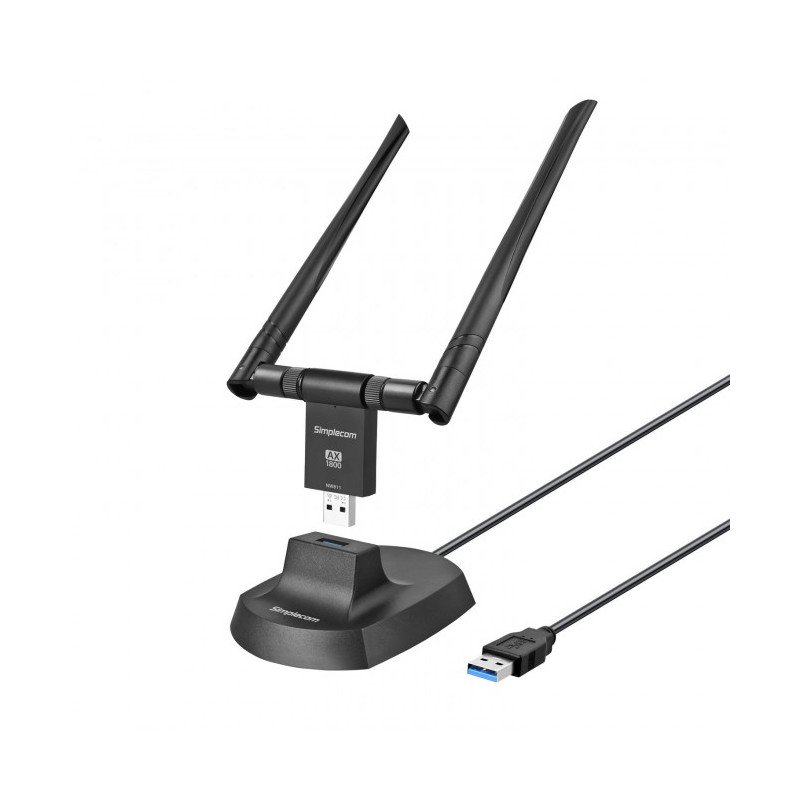 AX1800 Dual Band WiFi 6 USB Adapter 802.11ax with 2x 5dBi High Gain Antennas