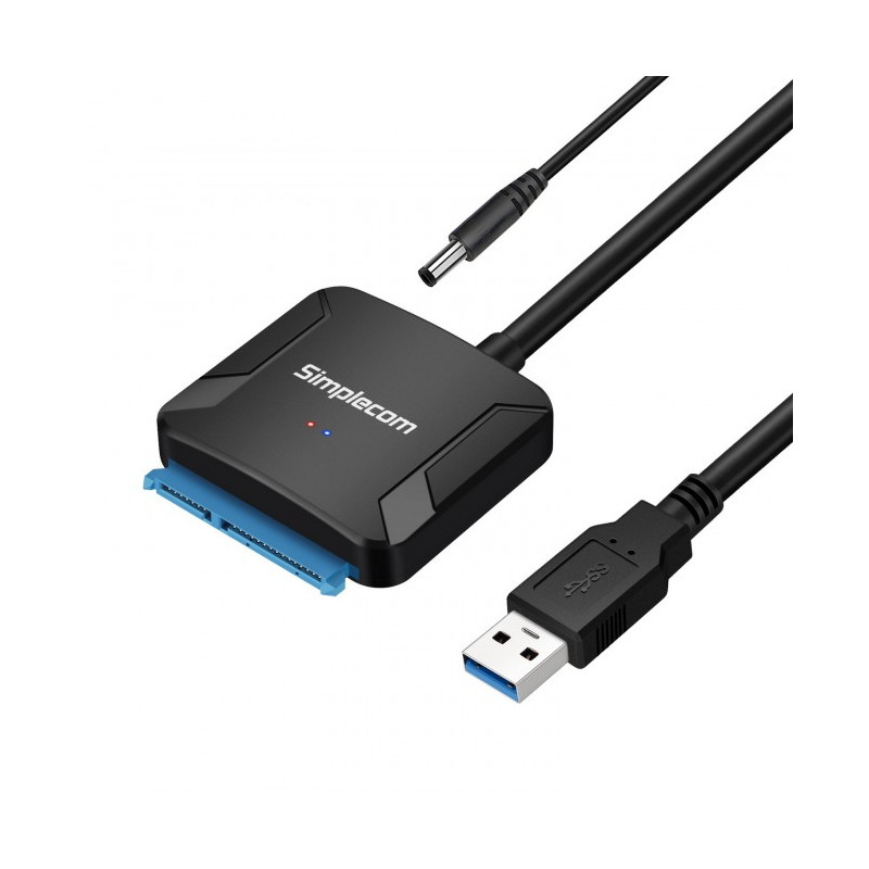 USB 3.0 to SATA Adapter Cable Converter with Power Supply for 2.5" & 3.5" HDD SSD