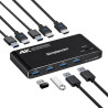 2-Port HDMI KVM Switch HDMI 2.0 4K@60Hz 4-Port USB 3.0 Hub 5Gbps