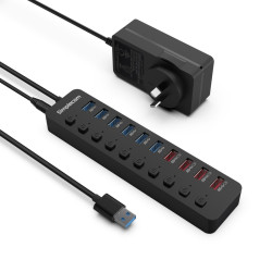 48W 10-Port USB 3.0 Hub and...