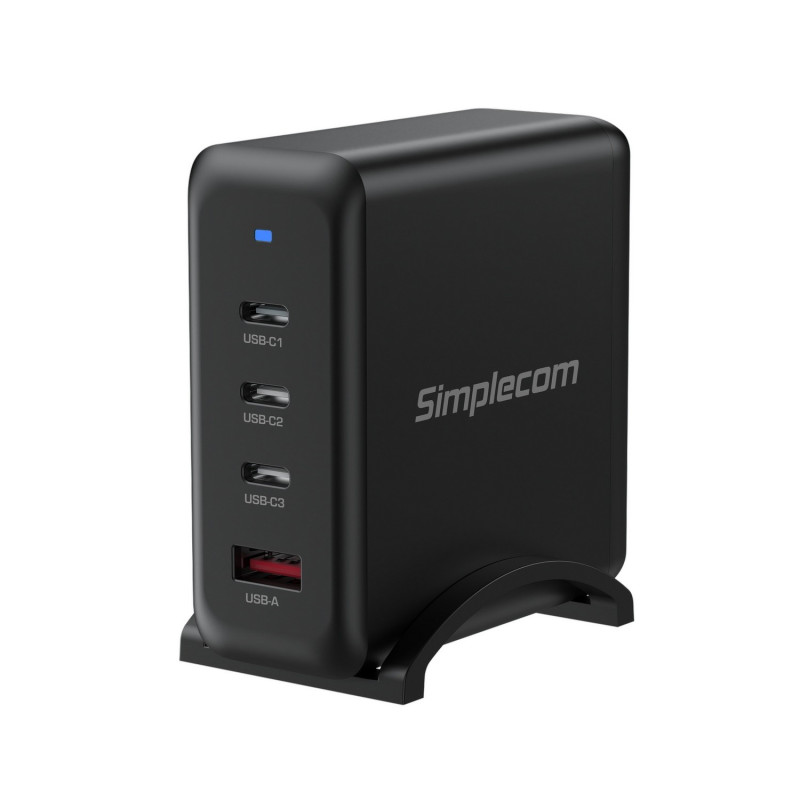 4-Port PD 100W GaN Fast Charger 3xUSB-C + USB-A for Phone Tablet Laptop