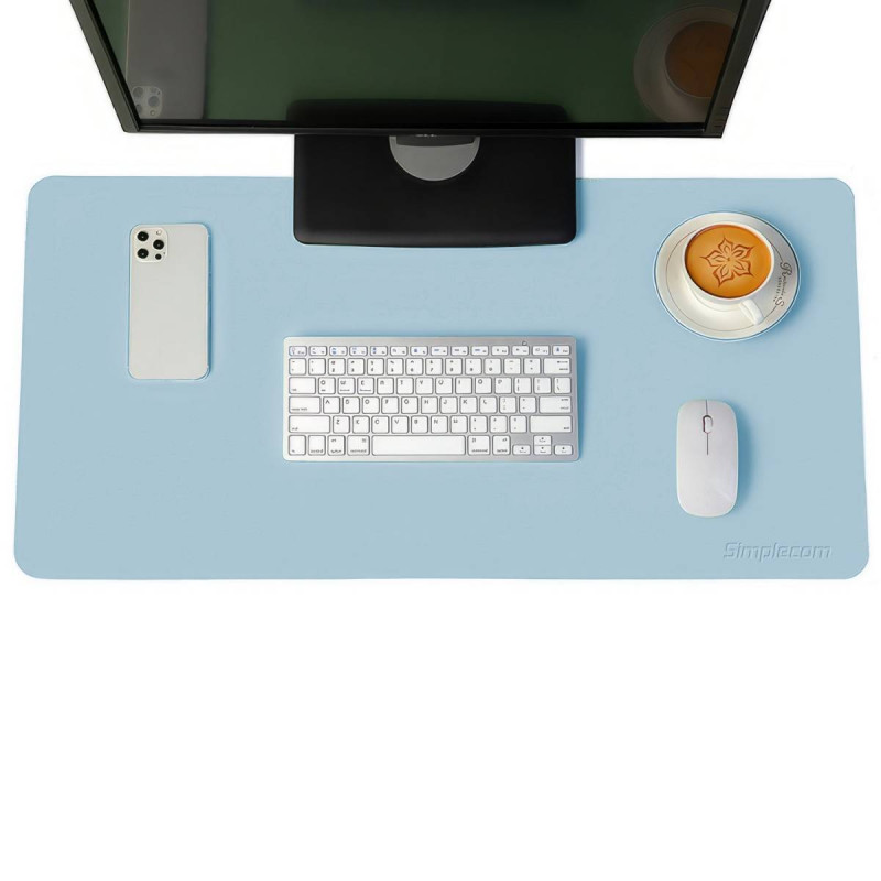 Mouse Pad Non-Slip PU Leather 80x40cm - Blue