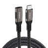 USB Type-C Male to Female Extension Cable USB 3.2 Gen2 PD 100W 20Gbps 1M