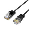Ultra Slim Flexible Cat6A UTP Ethernet Cable 10Gbps 3M Black