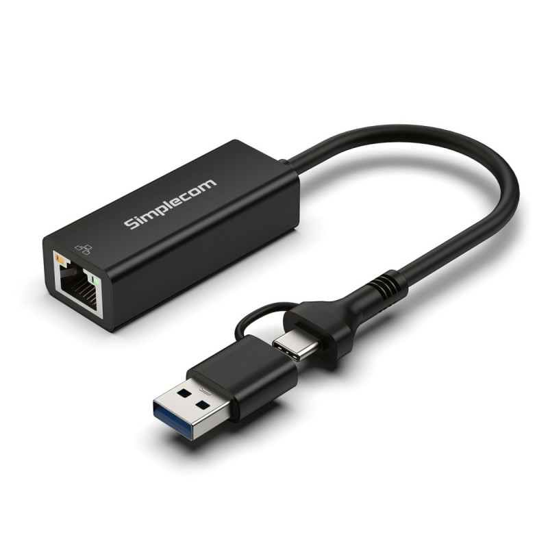 SuperSpeed USB Type-C and USB-A to Gigabit Ethernet Adapter