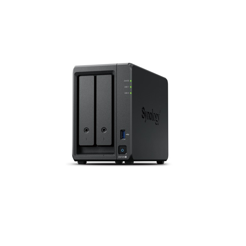 NAS: 2-Bay 3.5" Diskless 1 x 1GbE + 1 x 2.5GbE, NAS (Scalable) , AMD Ryzen R1600 dual core, 4GB RAM, 1xUSB3