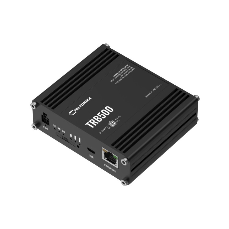 Industrial 5G Gateway, with ultra-low latency and high data throughput, 4x4 MIMO, Comes with the RutOS operating system