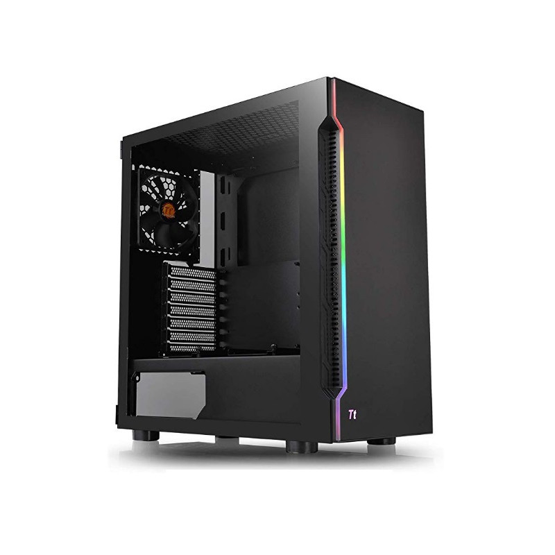 Mid-Tower Case: H200 TG RGB - Black1x 120mm Fan, 2x USB 3.0, Tempered Glass Side Panel, RGB-LED Lighting, Supports: ATX/mATX/min