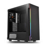 Mid-Tower Case: H200 TG RGB - Black1x 120mm Fan, 2x USB 3.0, Tempered Glass Side Panel, RGB-LED Lighting, Supports: ATX/mATX/min