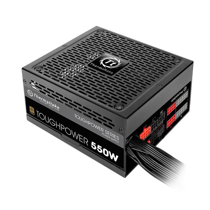 ATX PSU: 550W Toughpower 80+ Gold Semi-Modular, 2x PCI-E 6+2Pin, 8x SATA