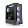 MiD-Tower Case: View 200 TG ARGB - Black 3x 120mm ARGB Fans, 2x USB 3.0, Tempered Glass Side Panel, Supports: ATX/mATX/mini-ITX