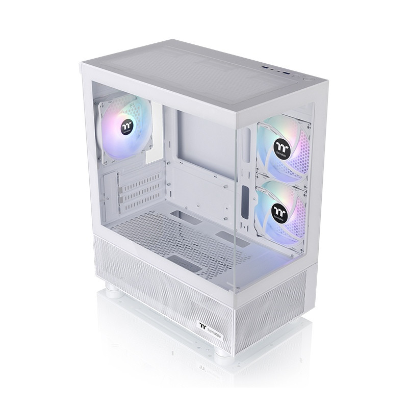 Micro Case: View 170 TG ARGB - White3x 120mm ARGB Fans, 2x USB 3.0, Tempered Glass Front & Side Panel, Supports: mATX/mini-ITX