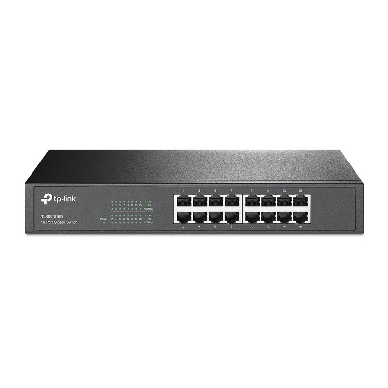 Switch: 16-Port Gigabit Desktop/Rackmount Switch, Rackmount Kit Included