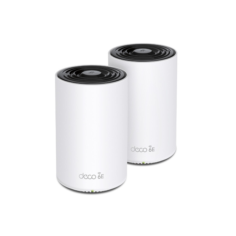 AXE5400 Tri-Band Mesh Wi-Fi 6E System (2-Pack) - - 2402 Mbps (6GHz)+ 2402 Mbps (5GHz)+ 574 Mbps (2.5GHz), 1¡Á 2.5 Gbps Port + 2¡