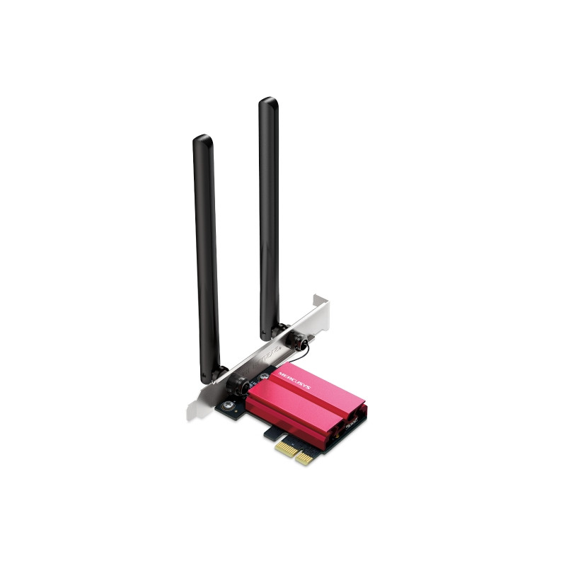Mercusys AXE5400 Wi-Fi 6E Bluetooth 5.2 PCIe Adapter, Tri-Band 2402 Mbps (6GHz) + 2402 Mbps (5GHz) + 574 Mbps (2.4GHz)