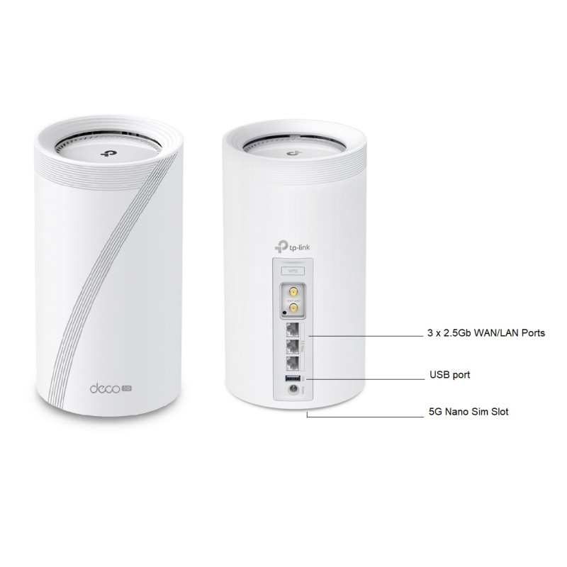 5G WiFi 7 Mesh Router: Tri-Band Whole Home Mesh Wi-Fi 7 Wireless System, 5G/4G Nano Sim Slot, 9214 Mbps Tri-Band WiFi ¨C 5760 Mb
