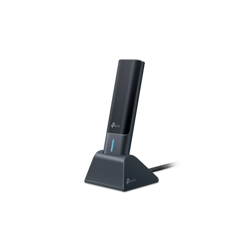 USB Adapter: AXE5400 Wi-Fi 6E High Gain Wireless, Speeds up to 2402Mbps@6GHz, 2402Mbps@5GHz, 574Mbps@2.4GHz