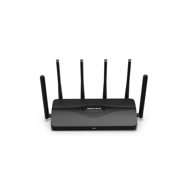 Router: Mercusys BE9300 Tri-Band Wi-Fi 7 Router (2YW) (WIFI7) 574 Mbps at 2.4 GHz + 2880 Mbps at 5 GHz + 5760 Mbps at 6 GHz