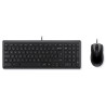 Asus USB Wired Keyboard & Mouse Set - Chrome Layout