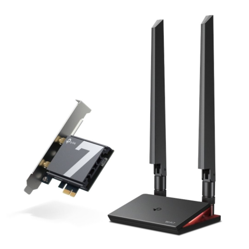 BE9300 Wi-Fi 7 Bluetooth 5.4 PCIe Adapter, 6GHz@5760 Mbps, 5GHz@2880 Mbps, 2.4GHz@688 Mbps (wifi7) (NIC)