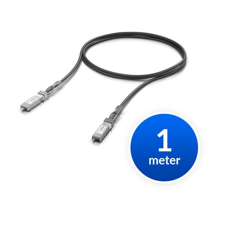 SFP+ Direct Attach Cable, Length 1m, 10/1 Gbps Throughput Rate, SFP+ to SFP+ connector