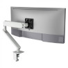 Ora Monitor Arm F-Clamp - Monitor arm for 34" screens flat or curved 2-8kg, VESA 75x75, 100x100. Includes F-Clamp in box - Silve
