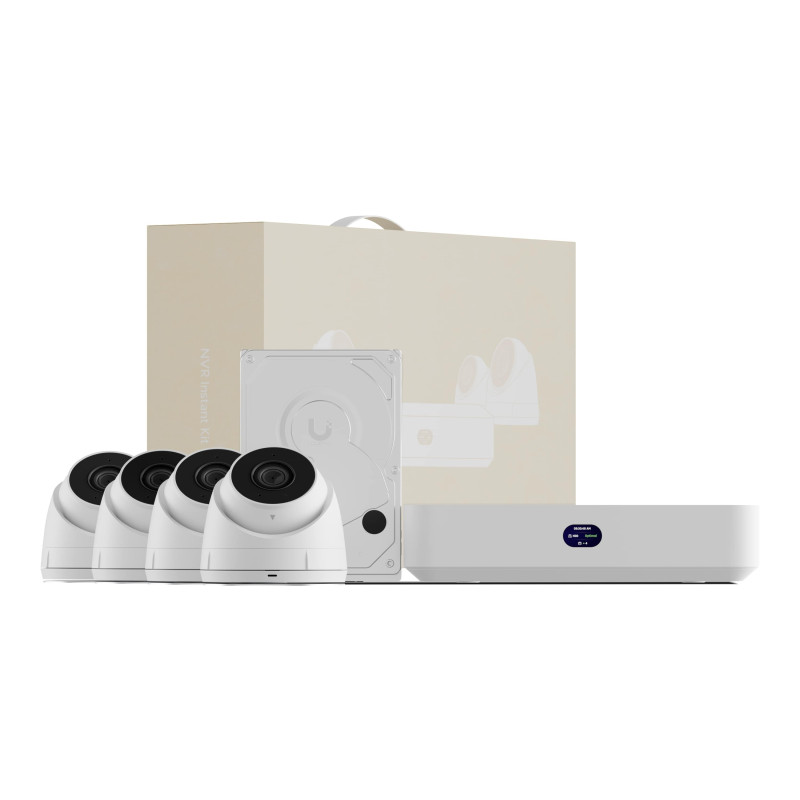 Network Video Recorder Instant Kit, Compact UniFi Protect NVR Kit, (1)UniFi Protect NVR Instant, (4)G5 Turret Ultra Cam(1)1TB HD