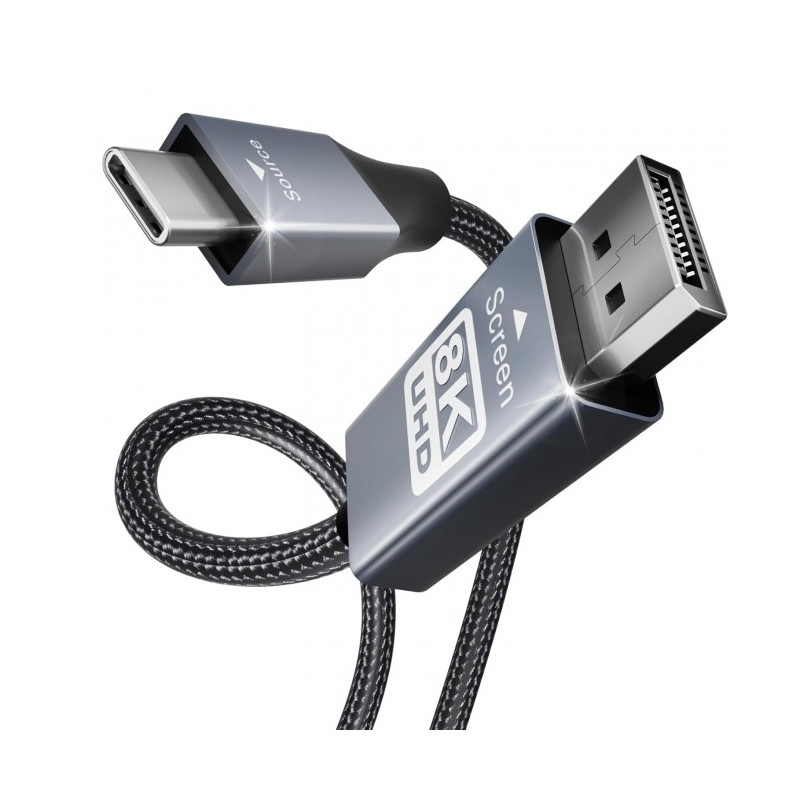 USB Type-C to DisplayPort DP Cable 3m (8K@60Hz, 4K@144Hz)