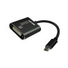 Aluminium Type-C (USB-C) to DVI Converter (UCDV) 15cm - For Laptop, MacBook Chromebook etc, not for Desktop PC