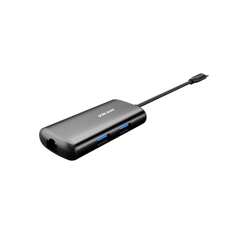 Aluminium USB Type-C to 4K HDMI Multi-function Adapter with Power Delivery, LAN and USB-A Port