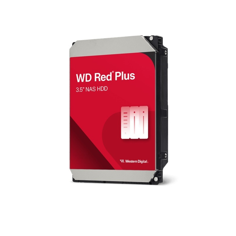 3.5" NAS Drive: 8TB Red Plus HDD SATA3 6Gb/s 215MB/s 5640 RPM 256MB Cache 3-Year Limited Warranty